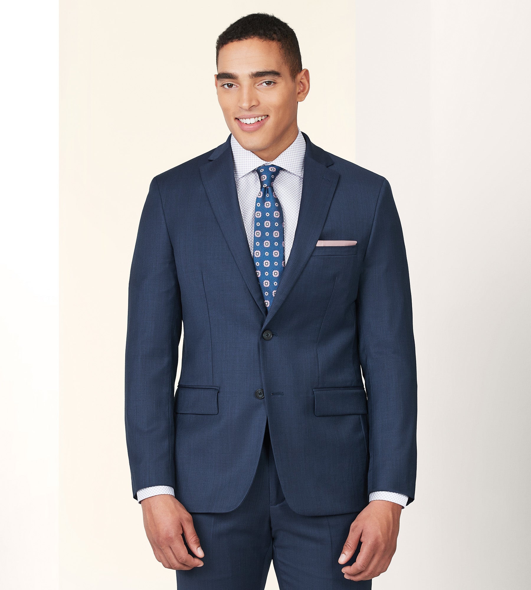 Buy Navy Blue Slim Fit Suit by  with Free Shipping