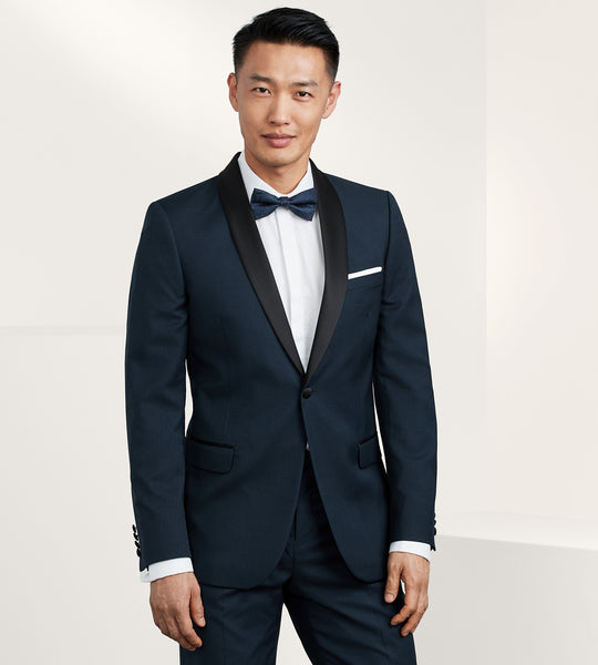 Navy top tuxedo shirt