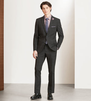 Slim Fit Plaid Suit Jacket