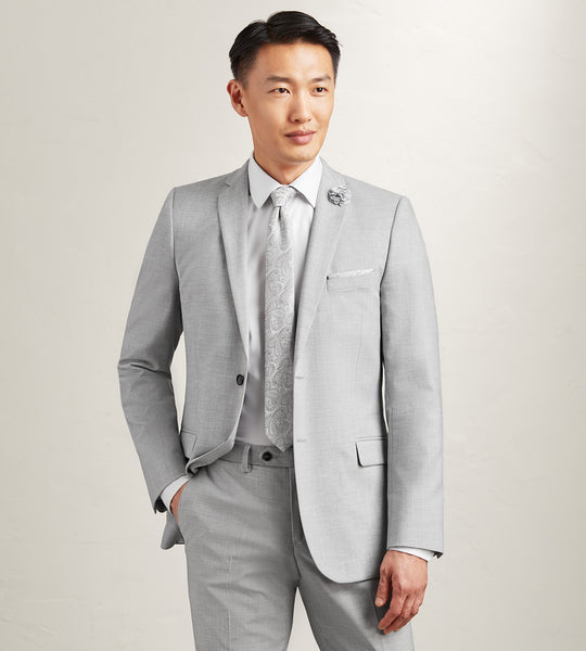 Grey coat suit on sale