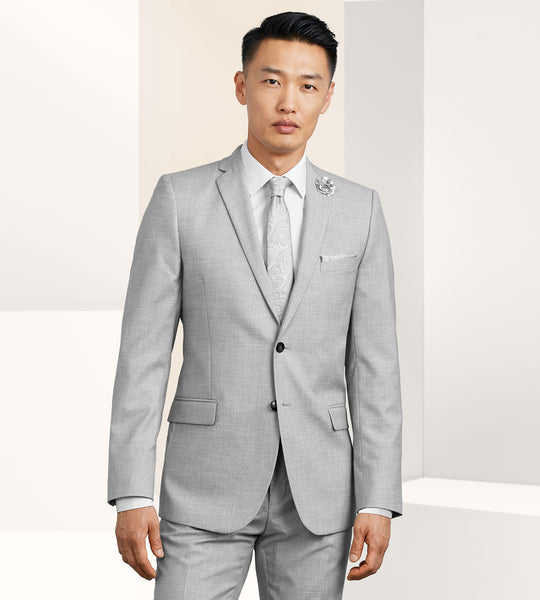 Buy Men Grey Check Slim Fit Wedding Blazer Online - 678453