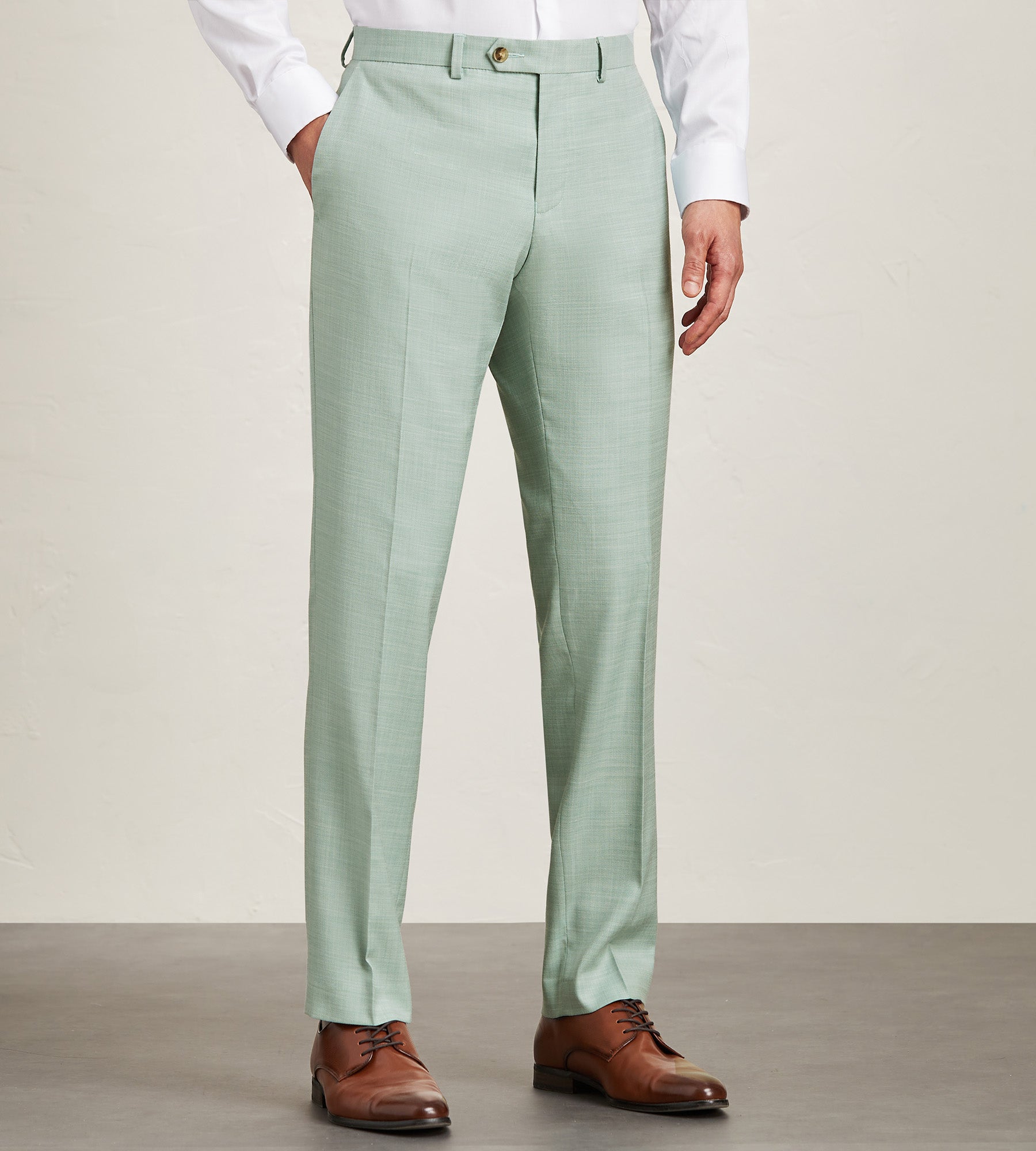 Modern Fit Pale Solid Suit Pants