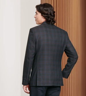 Modern Fit Woven Windowpane Sport Jacket