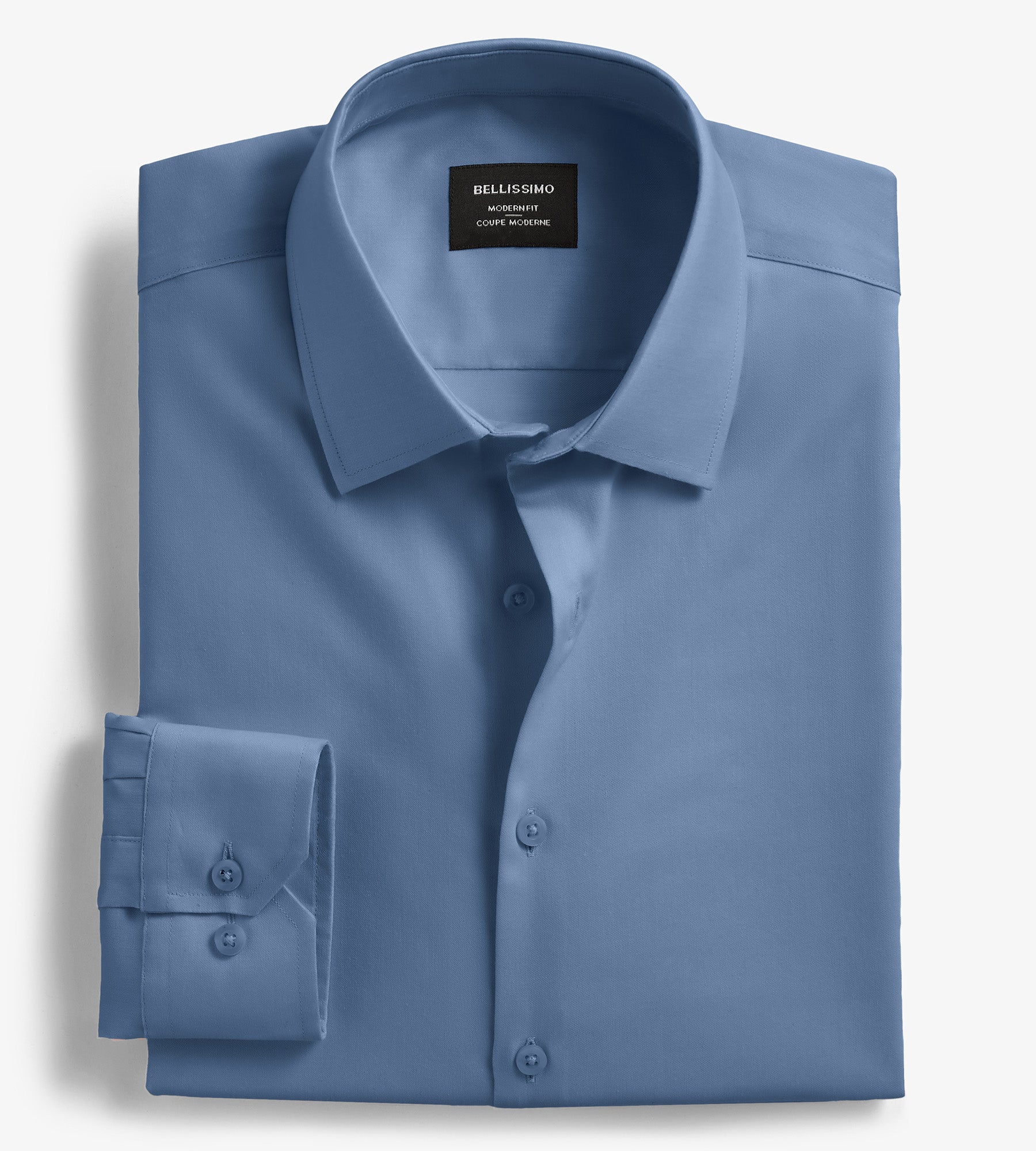 Modern Fit Non-Iron Sateen Dress Shirt – Tip Top