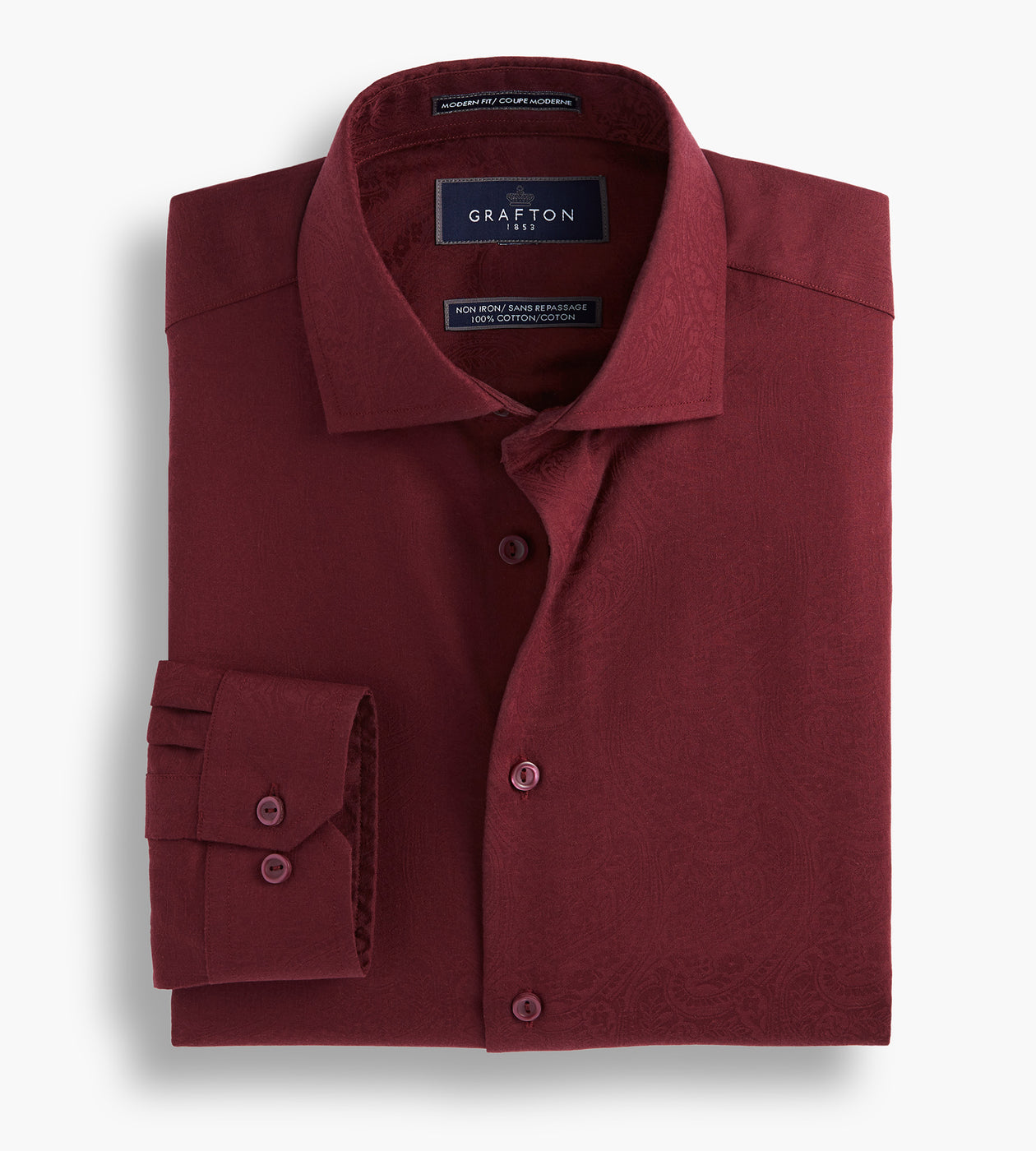 Maroon red dress shirt online