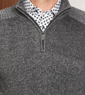 Modern Fit Long Sleeve Quarter-Zip Sweater