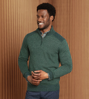 Green quarter zip sweater online