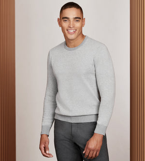 Modern Fit Long Sleeve Crew Neck Sweater