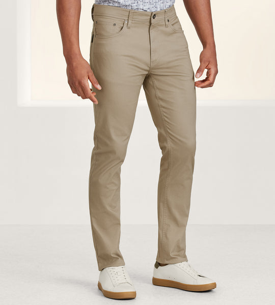 WANYNG mens pants Casual Business Solid Slim Pants Zipper Fly Pocket  Cropped Pencil Pant Trousers pants for men Khaki XL 