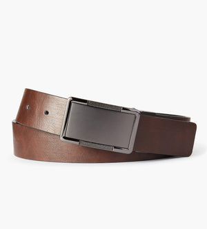 Gunmental Reversible Plaque Belt