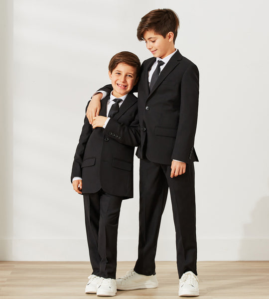 Boys Solid Suit Jacket Tip Top