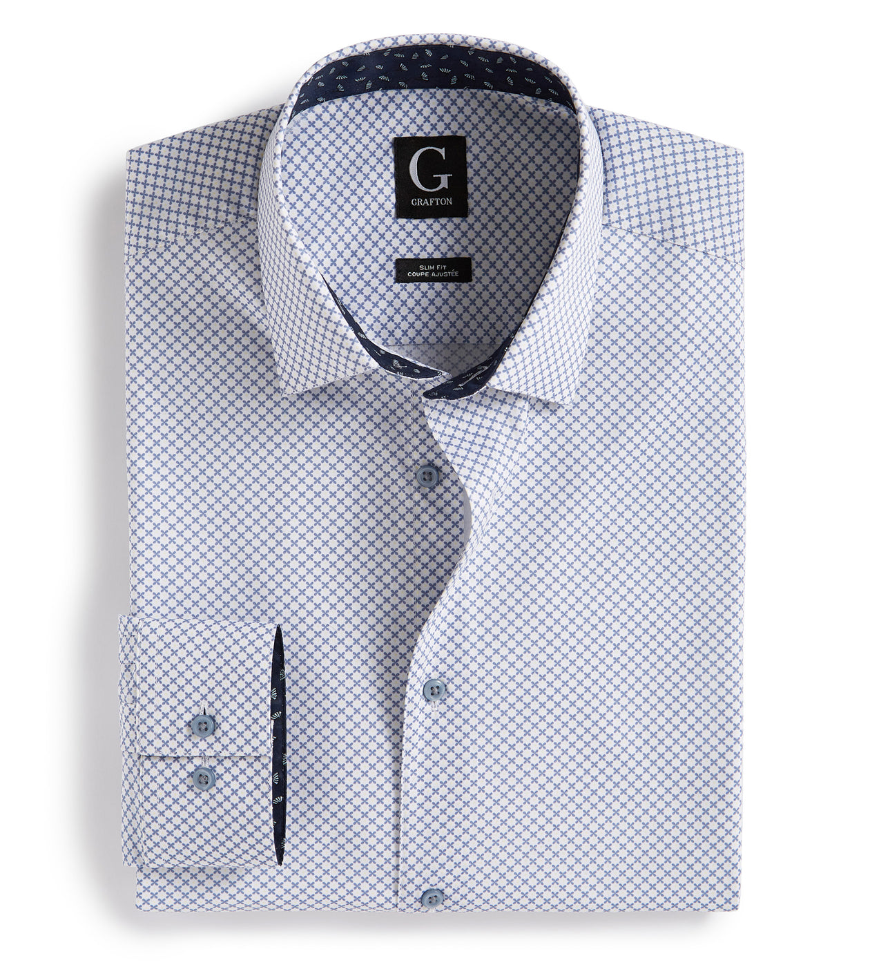 Slim Fit Geo Print Dress Shirt – Tip Top