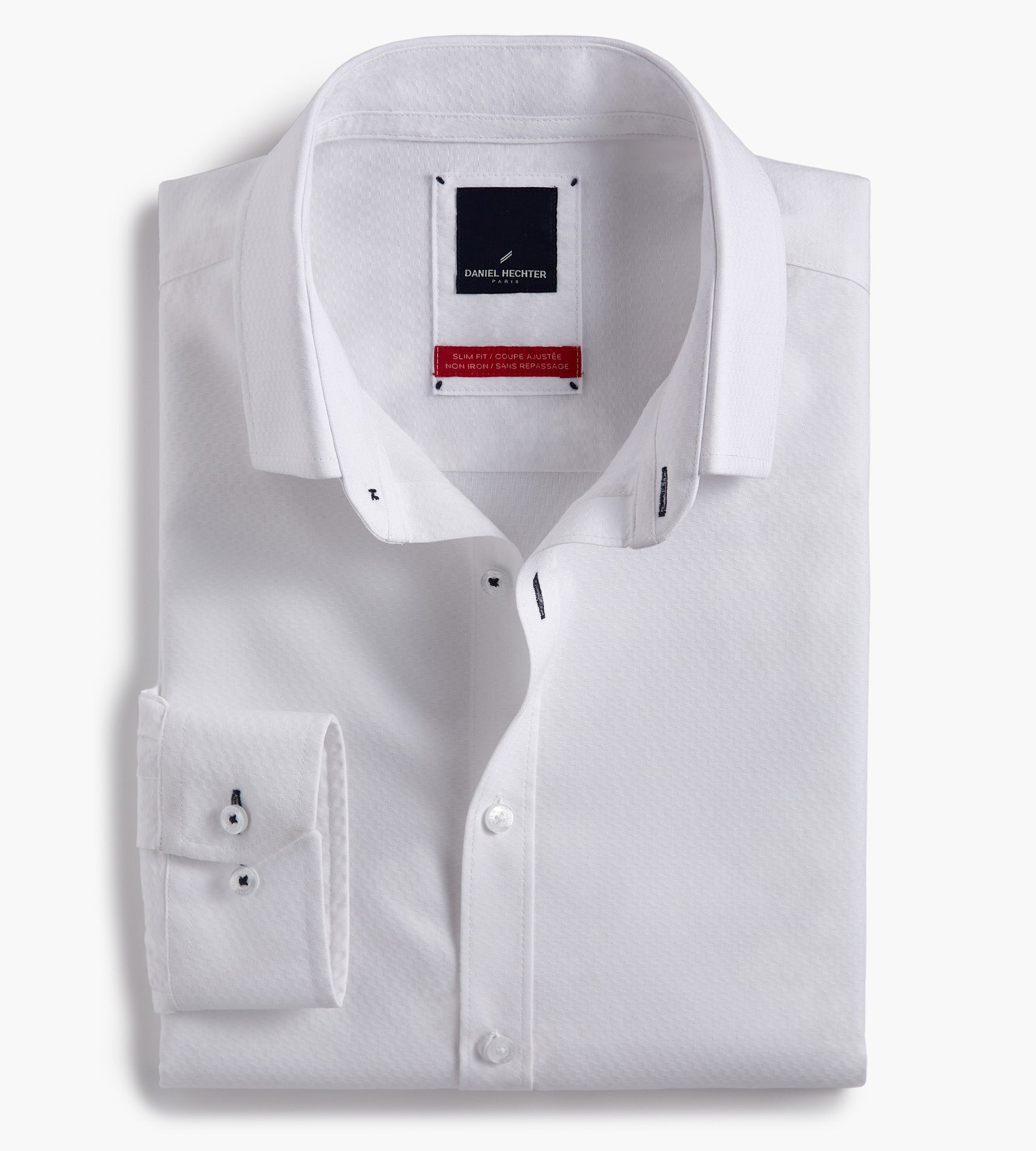 Slim Fit Stretch Check Dress Shirt