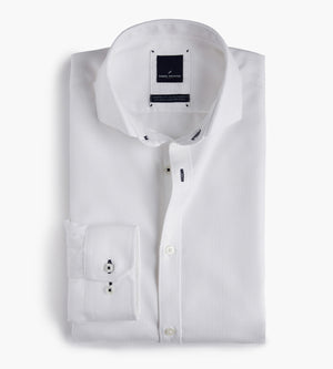 Modern Fit Textured Solid Dress Shirt